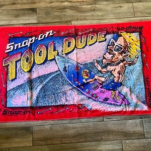 Snap-On Tools Vintage Beach Swim Towel Surfing Tool Dude New Large Towel
